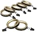 Croscill Chapin Clip Rings, Black