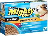 Mighty Dog Classic Variety Pack (Beef, Gourmet, with Lamb & Rice), 5.5-Ounce Cans (Pack of 24)
