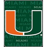 Miami Hurricanes NCAA Light Weight Fleece Blanket (031 Series) (50"x60")