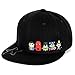 ililily Cute Superheroess Rubber Charms Flat Brim Snapback Hat Baseball Cap (ballcap-1413-1)