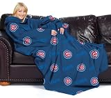 Chicago Cubs Adult Comfy Throw Blanket with Sleeves