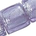 Murano Style Glass Foil Square Beads Alexandrite 12mm/15 Inch