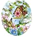 Toilet Tattoos TT-LS02-R Hummingbirds Design, Round