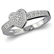 Heart Shaped Diamond Promise Ring