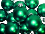 Set of 16 Matte Forest Green Glass Ball Christmas Ornaments 2 #63178500402