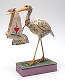Jim Shore Stork With Baby Newborn