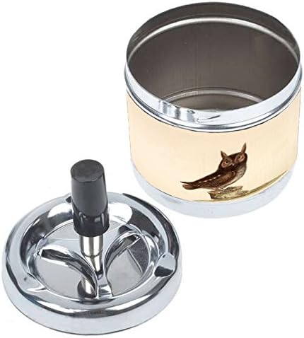 Stainless Steel Spinning Ashtray - D813D010 Owl