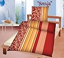 2 tlg Microfaser-Bettwäsche Garnitur rot 155x220 Nr.318