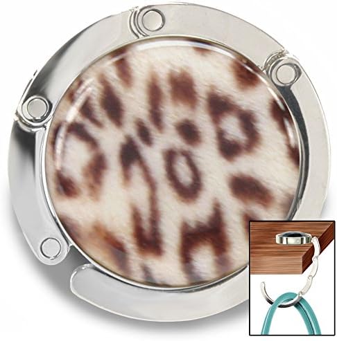 Purse Hook - Animal Print Hanger - Handbag Holder for Tables Desks and More - By Fashion Heaven (Leopard)