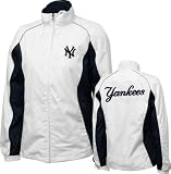 New York Yankees Women's White Full Zip Track Jacket