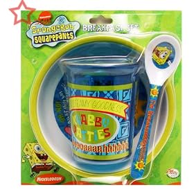 Spongebob Squarepants 3pc Breakfast set by American Clocks