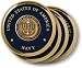 Navy Chief Petty Officer Brass 4 Coaster Set