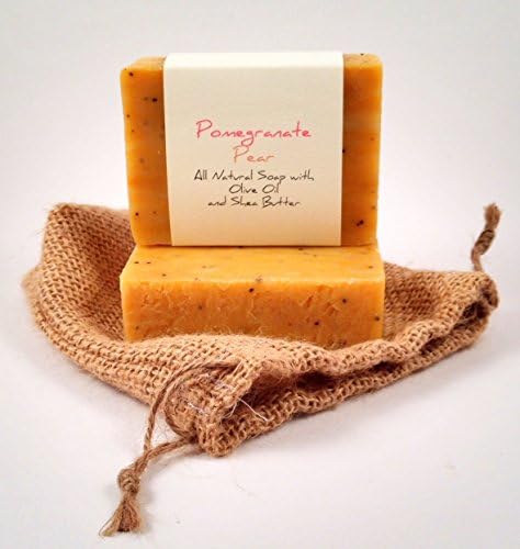 Parsons Trading Company Ranch Creek Pomegranate Pear Handmade Soap Bars (2 Pack). GMO Free!