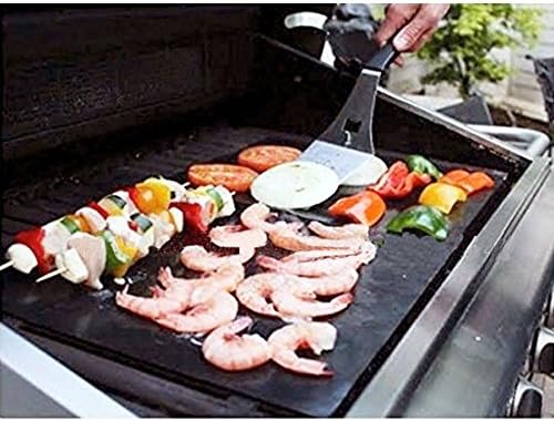 ** LAUNCH OFFER ** PariInc® BBQ Grill Mat - Best Quality BBQ Mat (set of 2) 16 x 13 inch Gas and Charcoal Grill Sheet High Temperature Resistant, Dishwasher Safe and Fireproof Charcoal Grill Mats