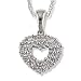 1/2 Carat Diamond Heart Pendant in White Gold