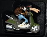 joe bar team pierre leghnome scooter peugeot SV50 bike and figure 1.18ish scale hand painted model