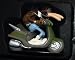 joe bar team pierre leghnome scooter peugeot SV50 bike and figure 1.18ish scale hand painted model
