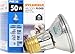 Sylvania 14502 50 Watt PAR20 Narrow Flood Light Bulb 30 Degree Beam Spread 120 Volt 50PAR20, 2 Pack