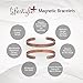 Pure Copper Magnetic Bracelet - Women & Men - Arthritis & Pain Relief - 6 Rare Earth Therapy Magnets - Striped