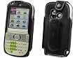 PREMIUM BLACK STINGRAY SPORTY COVER RUBBER CASE (With 2 Optional Interchangable Belt Clips) for PALM CENTRO 690 - RETAIL PACKAGING