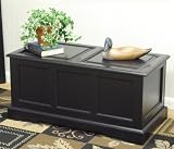 Carolina Cottage Camden Hardwood Blanket Chest, Antique Black
