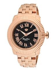 Glam Rock Womens GR32024-DEBZ So-Be Mood Black Textured Dial Rose Gold Ion-Plated Stainless Steel Watch