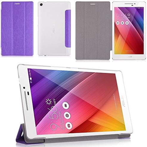 3 Folding Folio PU Leather Case Stand Protector Cover For Asus ZenPad 7.0 Z370CG Purple