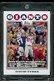 2008 Topps # 317 David Tyree PSH (Acrobatic Catch) Post Season Highlights - New York Giants - NFL Trading Cards