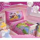 Disney Princess 4 Piece Toddler Bedding Set "Princess Hearts" Collection