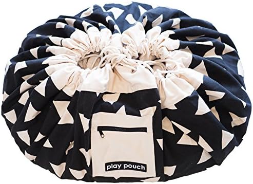 Play pouch Toys storage Activity playmat Baby toy organiser Large 60 inch 100% cotton canvas (triangles)