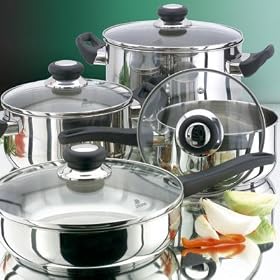 Judge Vista 6 Piece Set - 16/18/20cm SP, 24cm Saute Pan & 20cm Cass