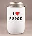 Custom Beverage Can / Bottle Cover (Coolie) with I Love Fudge