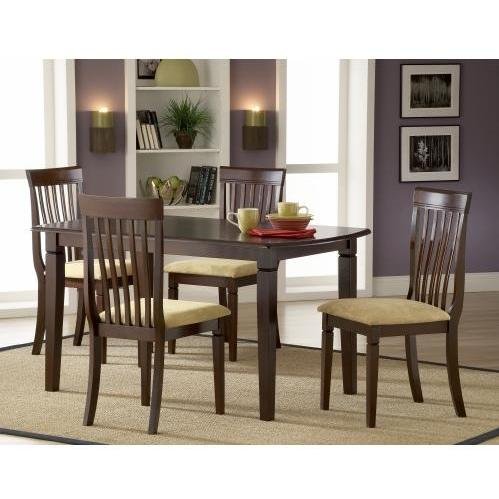 5pc Dining Table and Cappuccino Finish