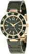 Anne Klein Womens 10/9416GMGN Swarovski Crystal Accented Gold-Tone Green Ceramic Bracelet Watch