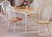 Kitchen & Housewares : Natural / White Finish 5 PIECE WOOD DINING SET - Table and 4 Chairs