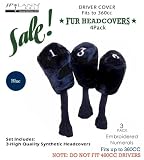 Deluxe Fur Barrel Long Neck Head Covers by JP Lann (Blue)