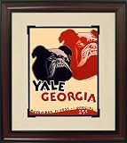Yale Bulldogs vs Georgia Bulldogs Vintage Program Art (Framed) - 1933