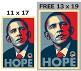 Barack Obama (Hope, Shepard Fairey Campaign) Art Poster Print - 13" X 19"