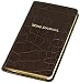 Pocket Wine Journal, Crocodile Leather, Tabbed, 5 Inch, Brown
