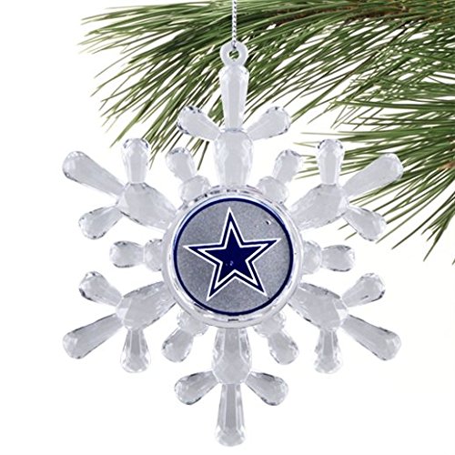 Classic Team Logo Snowflake Ornaments (Small, Dallas Cowboys)
