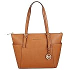 Michael Kors Jet Set Saffiano Tote in Brown