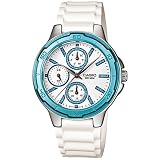 Casio Women's LTP1326-2AV Silver Resin Quartz Watch with White Dial