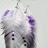 Hair Feather Earrings- Enchanted Gardern Earrings with Swarovski Crystals