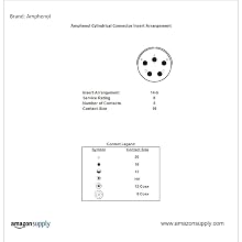 Amphenol Industrial PT02E-14-5S Circular Connector Socket, Environmental Resisting, Bayonet Coupling, Solder Termination, Box Mounting Receptacle, 14-5 Insert Arrangement, 14 Shell Size, 5 Contacts