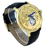 Adee Kaye AK7116-MG Men's Automatic Gold Tone Dragon Dial Watch