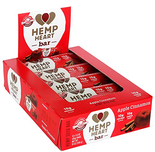 Manitoba Harvest Hemp Heart Snack Bars, Apple Cinnamon, 12 Count