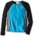 Speedo Big Girls' UV50+ Raglan Long Sleeve Rash Guard Shirt