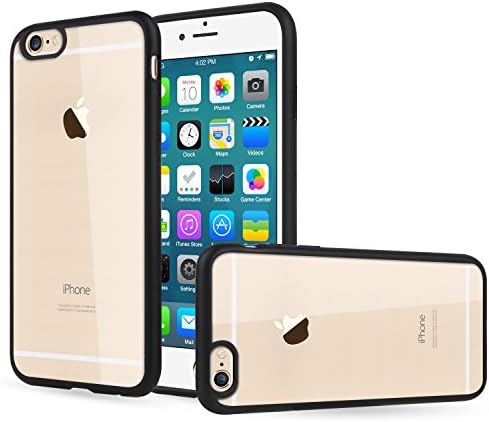 iPhone 6S Case, Mouselemur [Shockproof] Lightweight [Super Thin] Transparent Clear Back Cover with Flexible Durable Black Bumper - Perfect Fit for iPhone 6/6S 4.7 Inch - Friendly Packaging