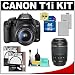 Canon EOS Rebel T1i 15.1MP Digital SLR Camera (Black) with EF-S 18-55mm IS & 55-250mm IS Lens + UV Filter + 16GB Card + (2) Batteries + Cameta Bonus Accessory Kit