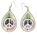 Silk Threaded Stainless Steel Earrings - Peace Sign